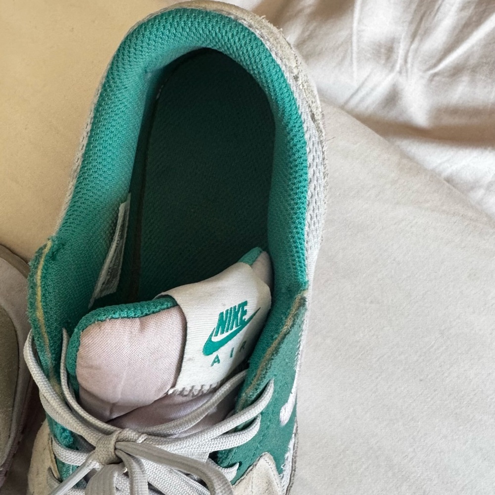 Well Worn Nike Turquoise and Light Gray Air Max Shoes - Picture 6 of 9